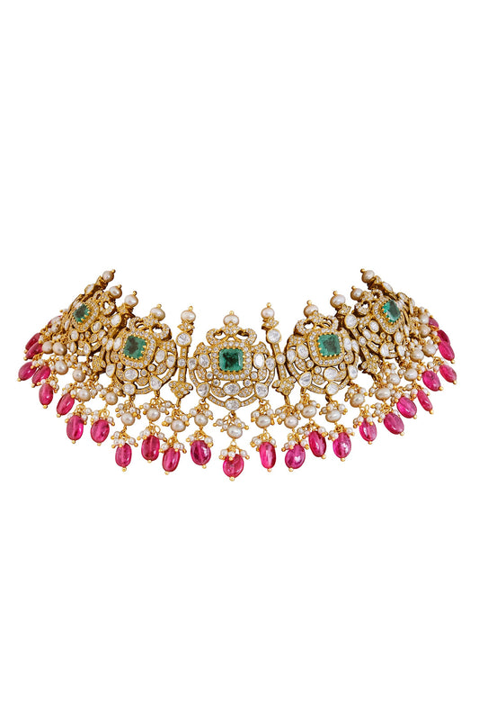 Gulnara Zircon & Pearl Choker 