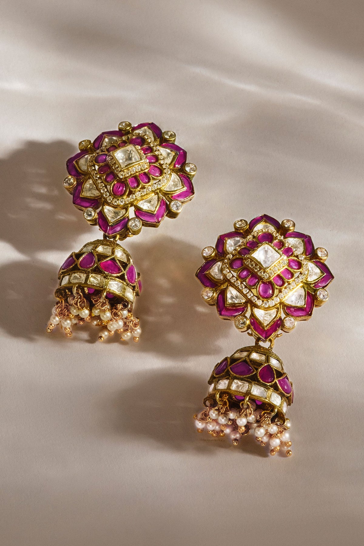 Arjumand Zirconia Embellished Jhumkas 