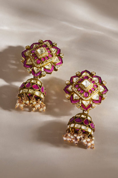 Arjumand Zirconia Embellished Jhumkas 