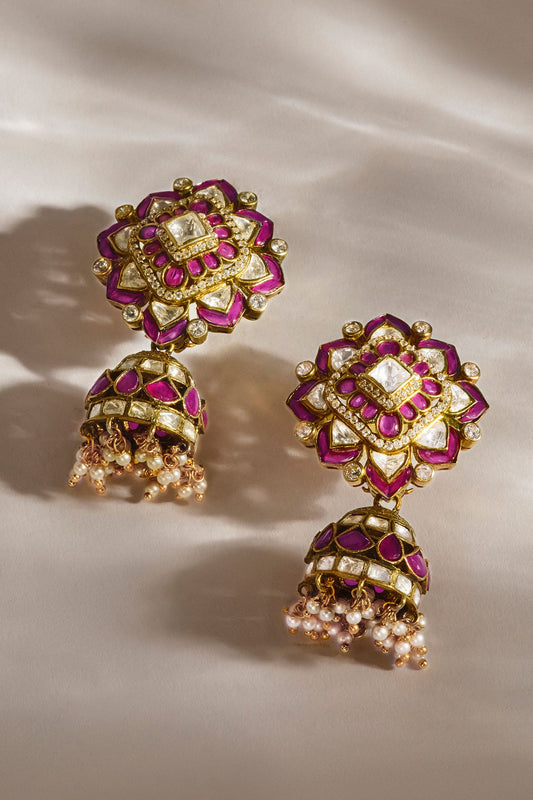 Arjumand Zirconia Embellished Jhumkas 