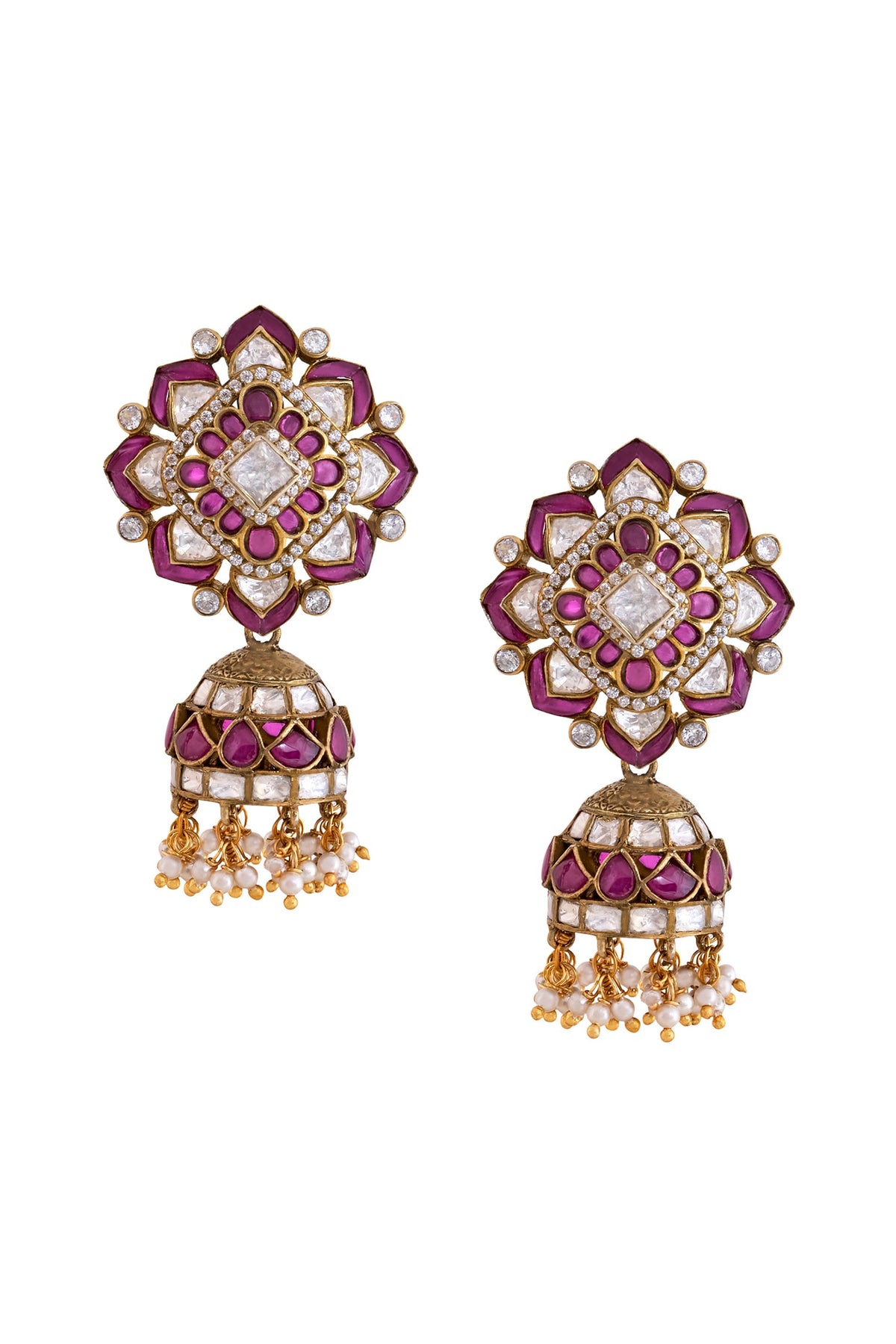 Arjumand Zirconia Embellished Jhumkas 