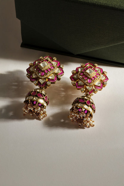 Arjumand Zirconia Embellished Jhumkas 