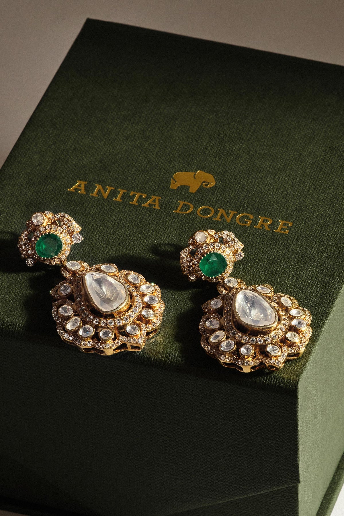Farnoush Zircon & Emerald Drop Earrings 