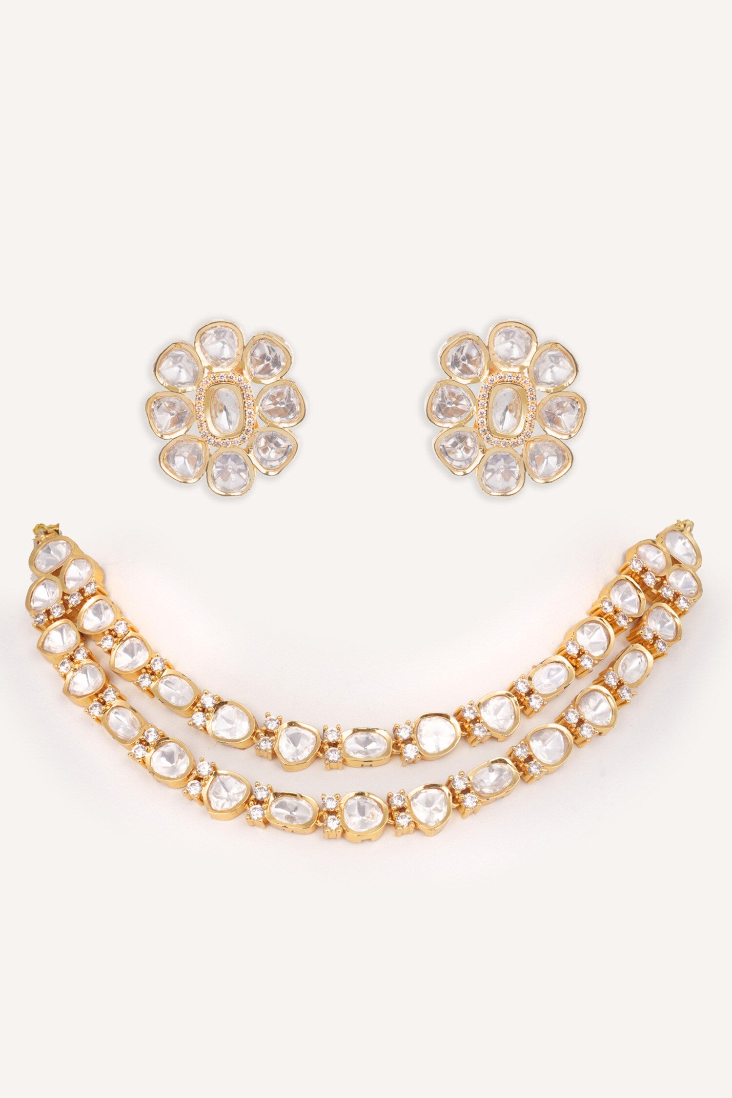 Layered Kundan Necklace Set 