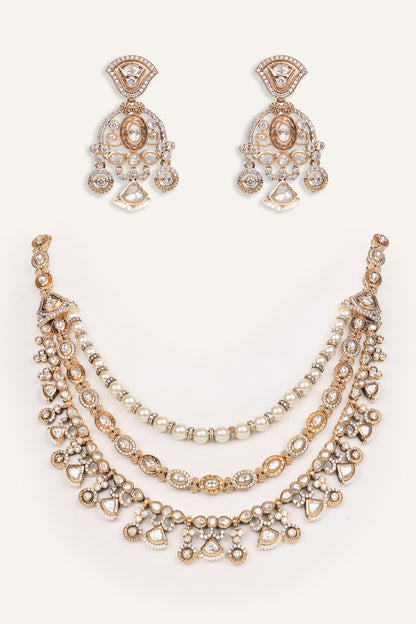 Layered Kundan Necklace Set 