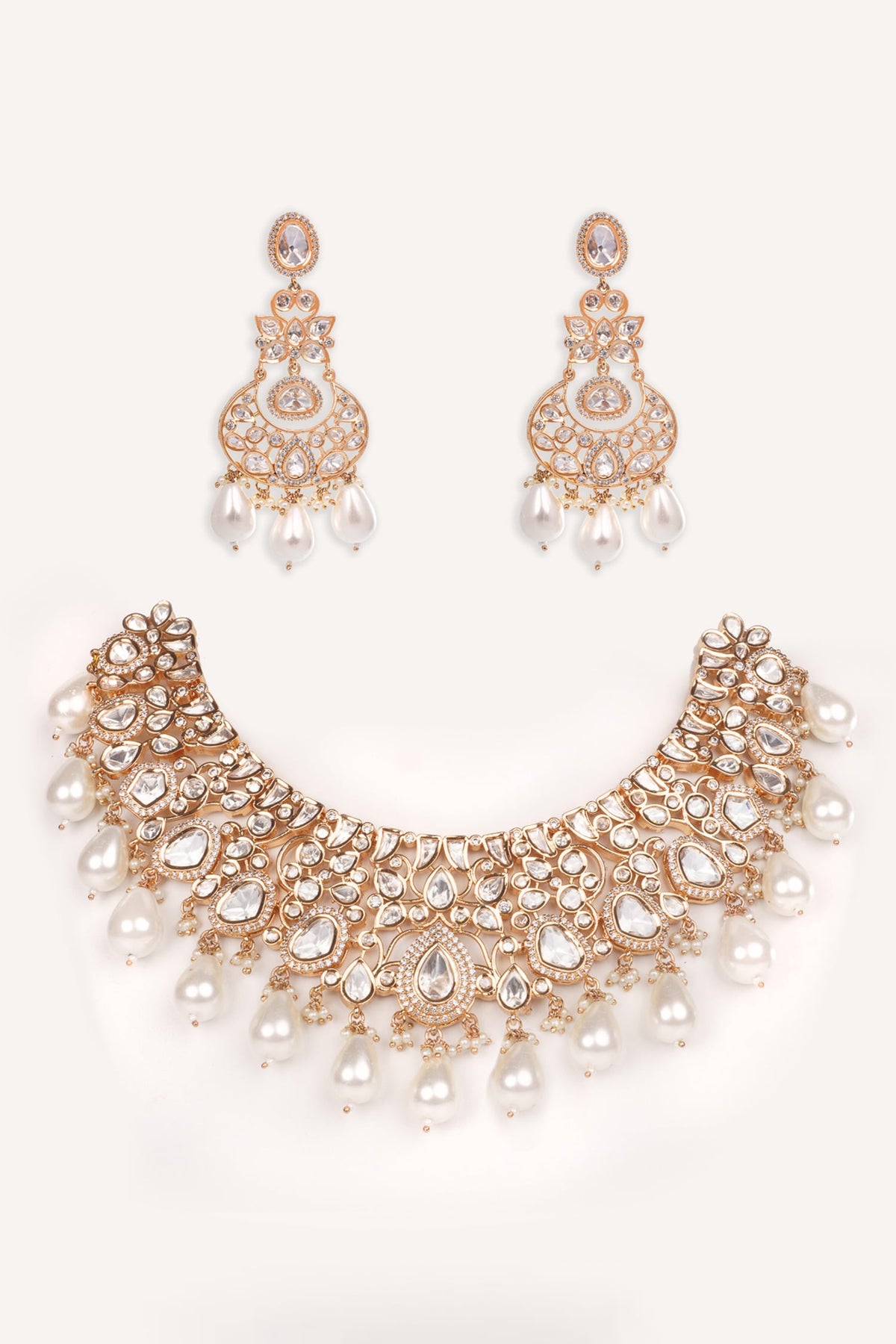 Kundan & Polki Necklace Set 