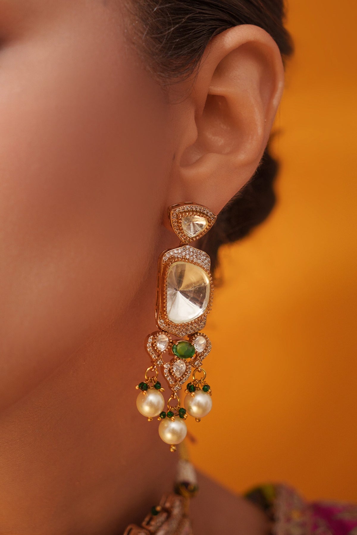 Kundan & Polki Necklace Set 