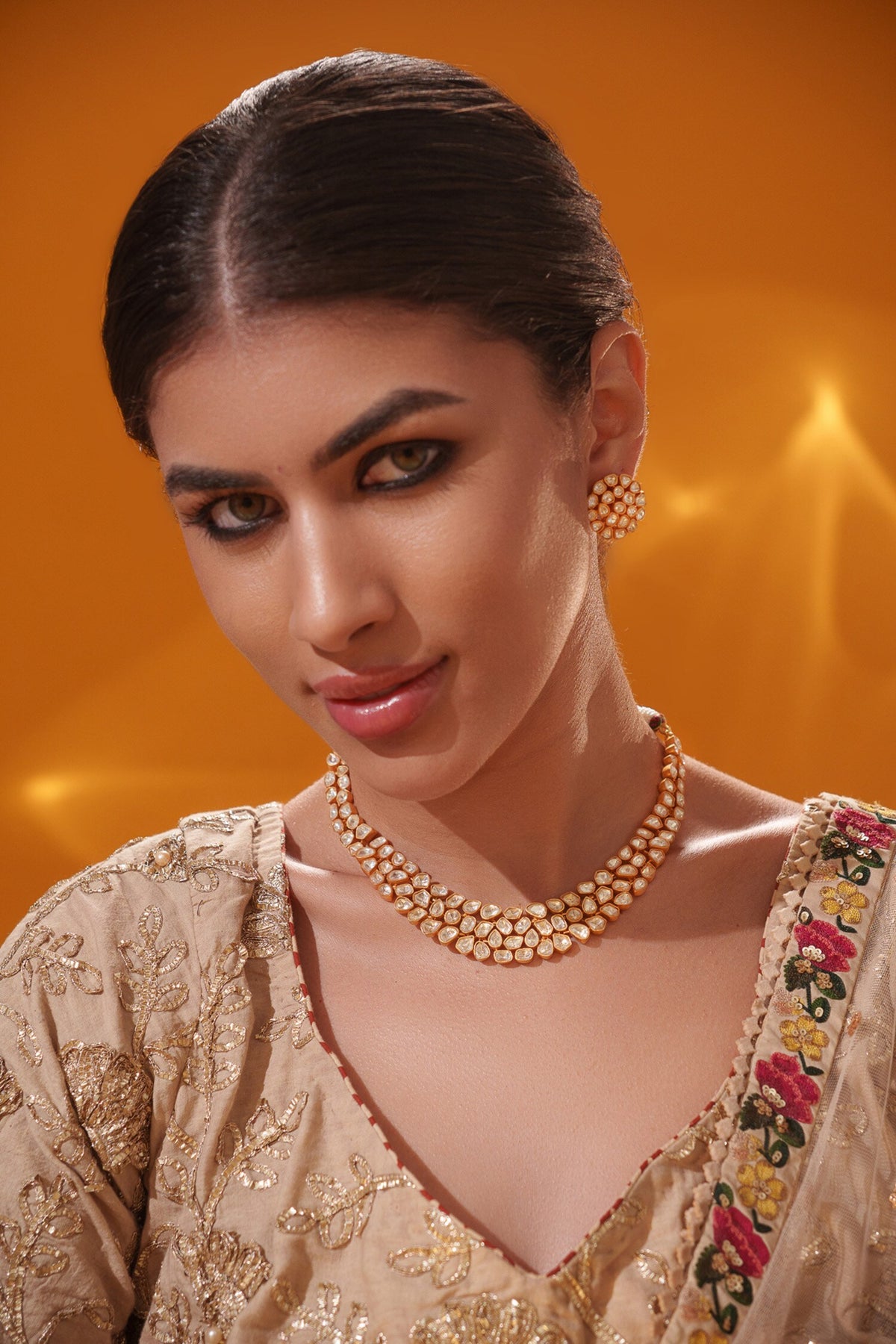 Stone Studded Necklace Set 