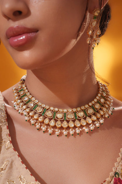 Stone Embellished Necklace Set 