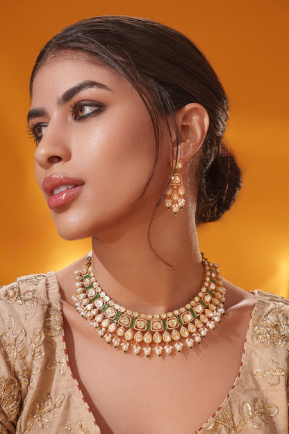 Stone Embellished Necklace Set 