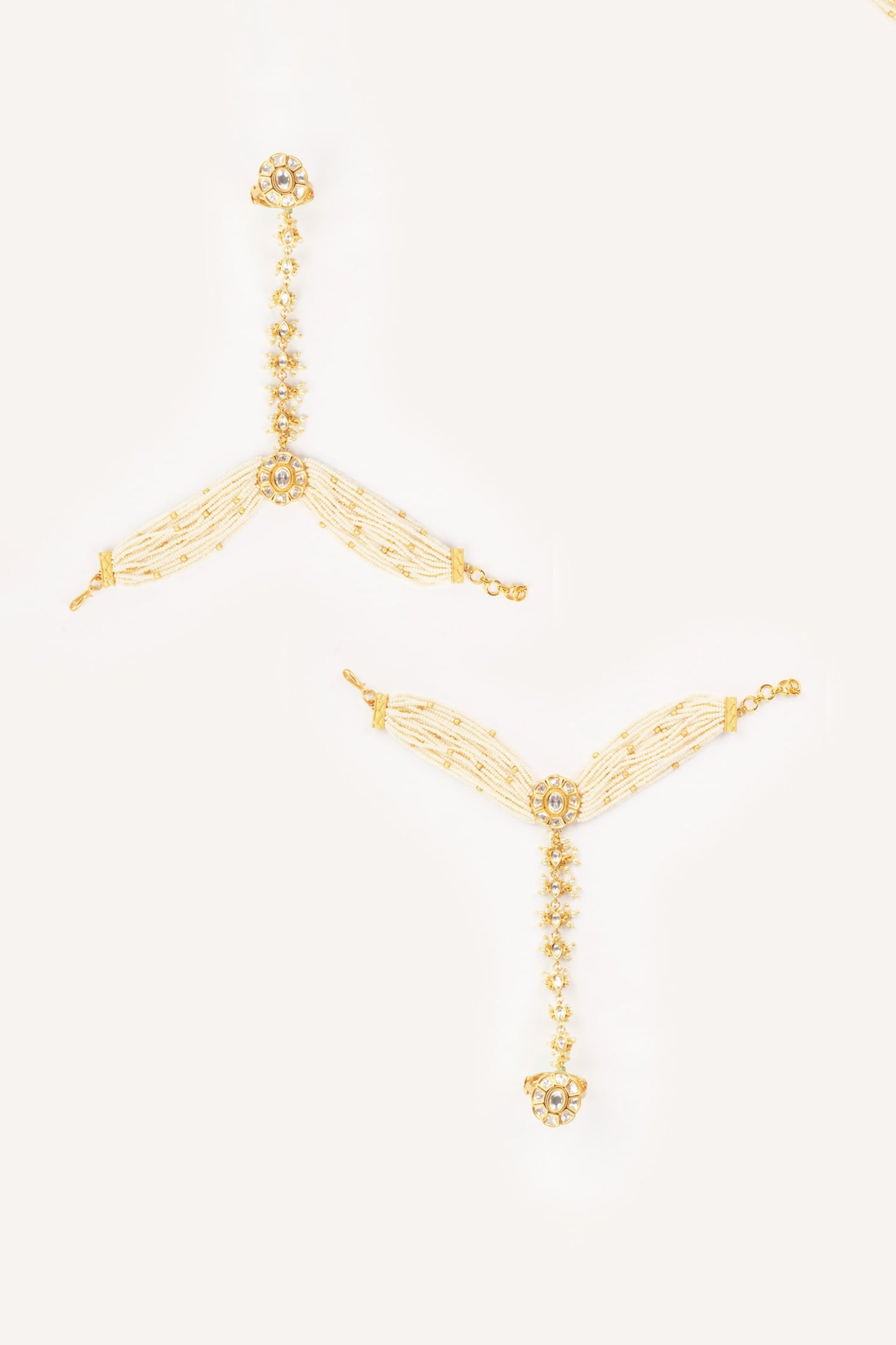 Kundan Embellished Hathphool - Set of 2 
