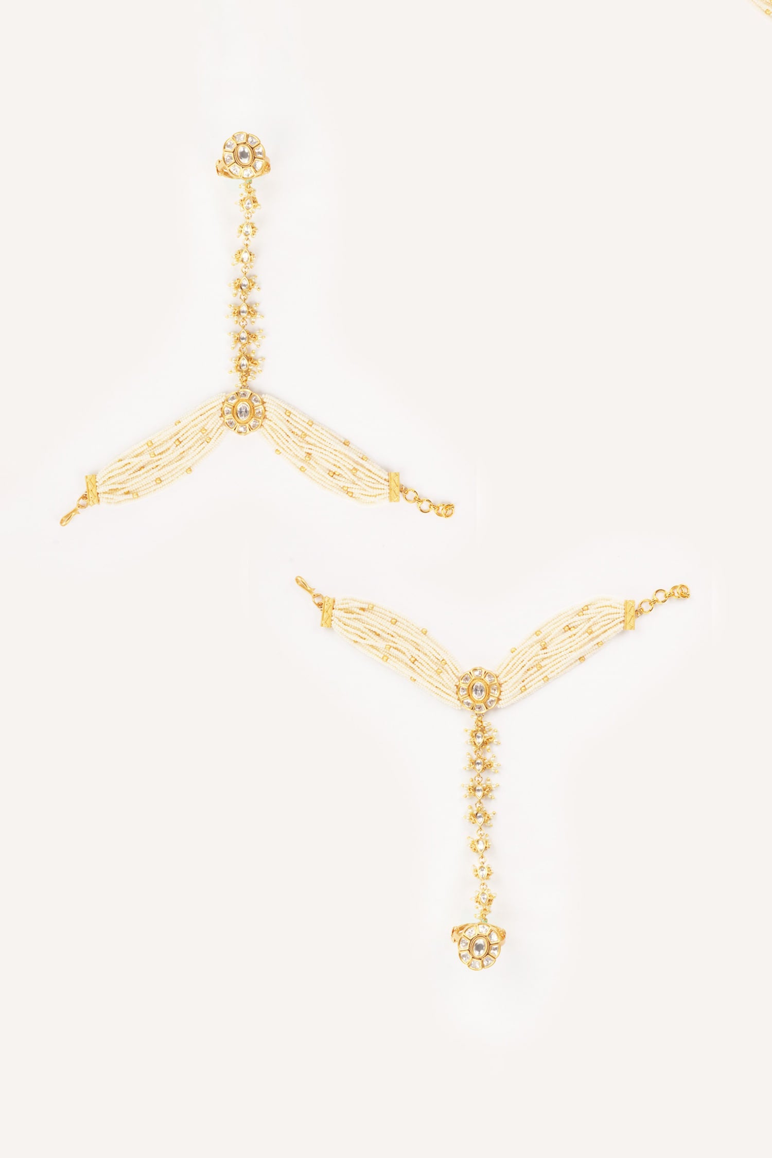 Kundan Embellished Hathphool - Set of 2 