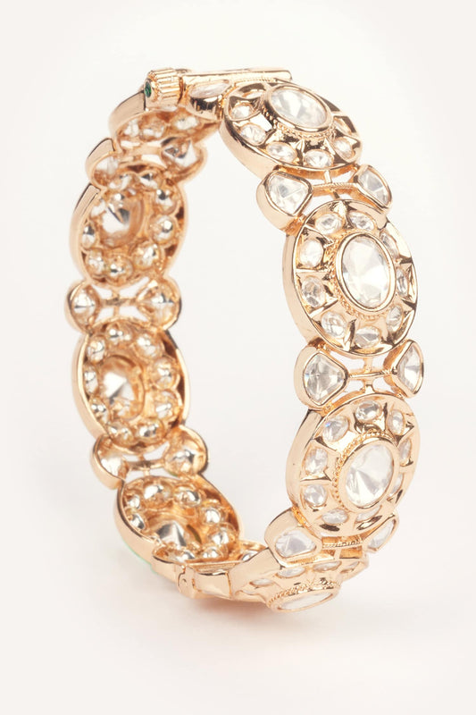 Kundan & Polki Studded Bangles - Set of 2 