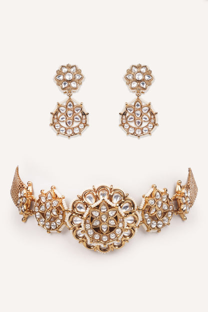 Floral Carved Choker Set 