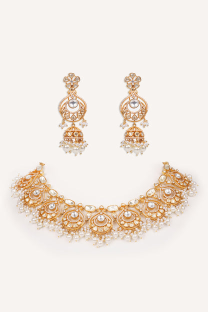 Cluster Bead Drop Necklace Set 