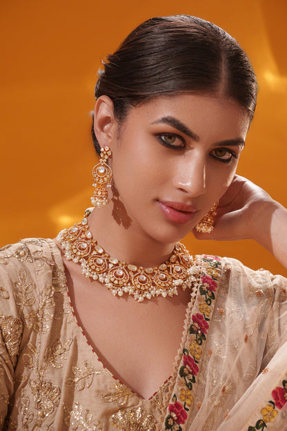 Cluster Bead Drop Necklace Set 