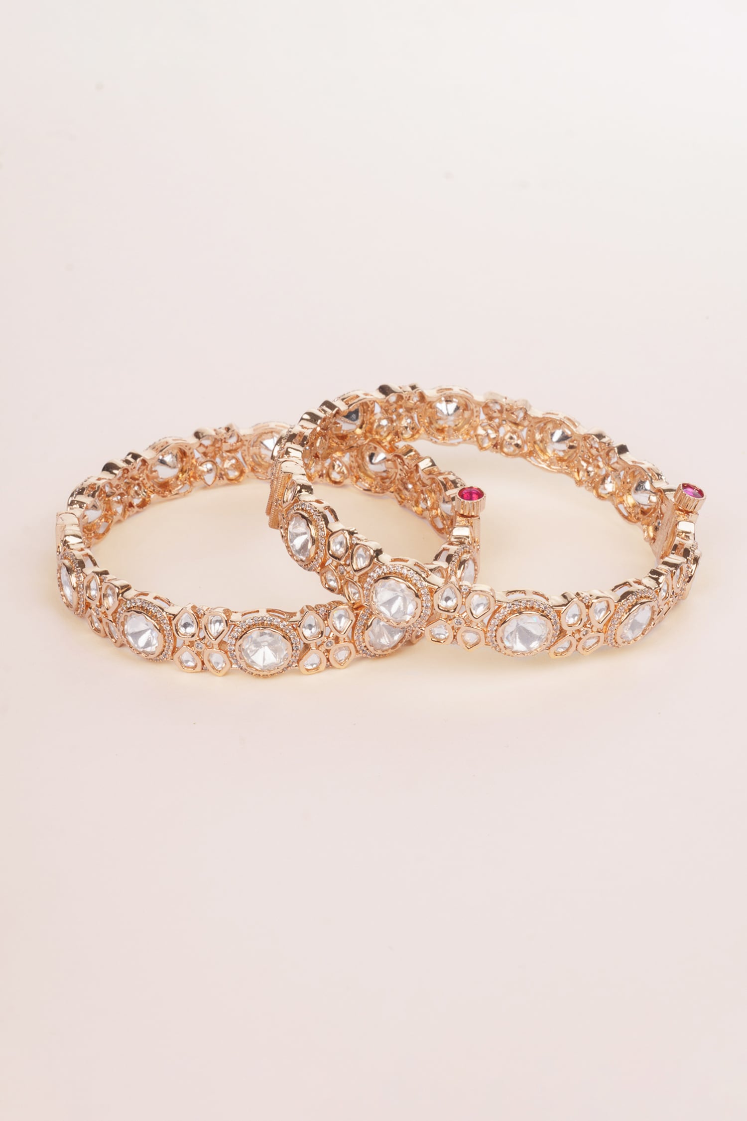 Kundan Bangles - Set of 2 