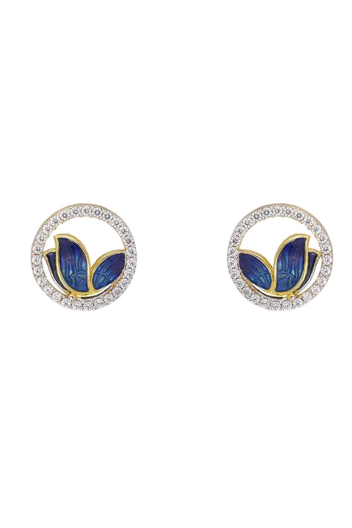 925 Silver Queen Stud Earrings 