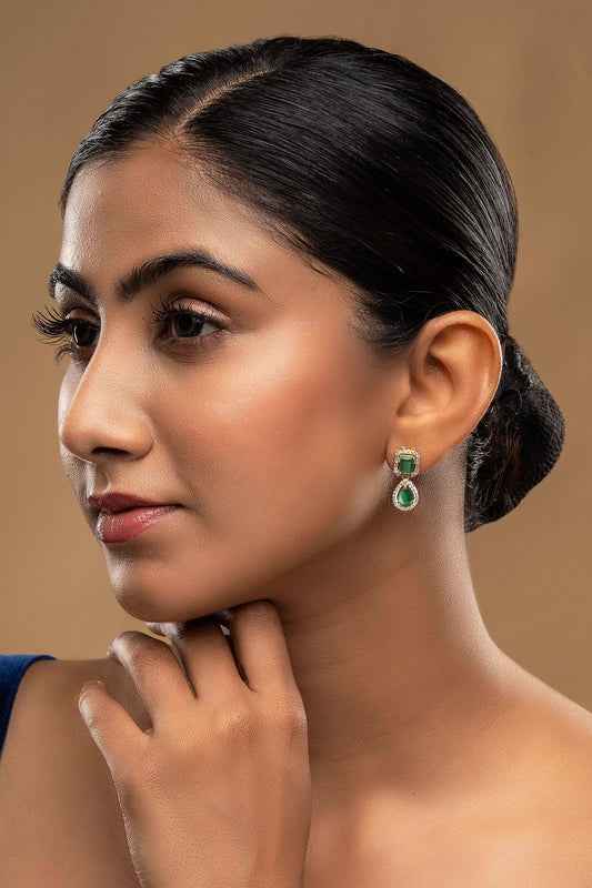 925 Silver Manorama Drop Earrings 