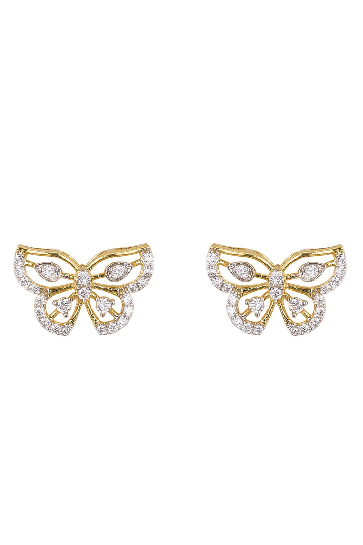 925 Silver Lithaa Butterfly Stud Earrings 