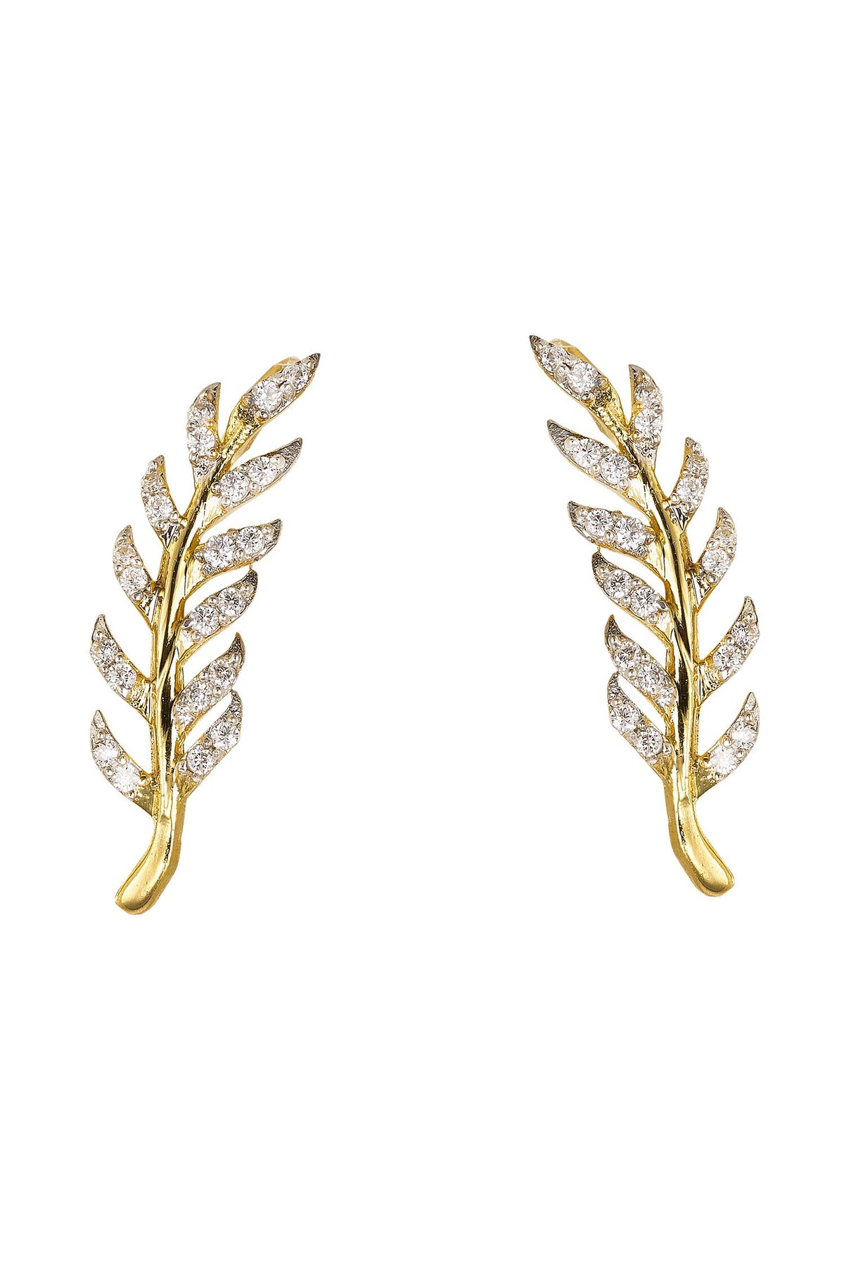 925 Silver Leaf Earcuffs 