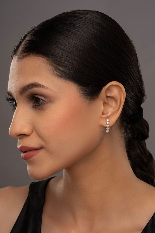 925 Silver Eva Embellished Earrings 
