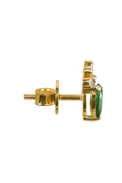 925 Silver Miren Green Stud Earrings 