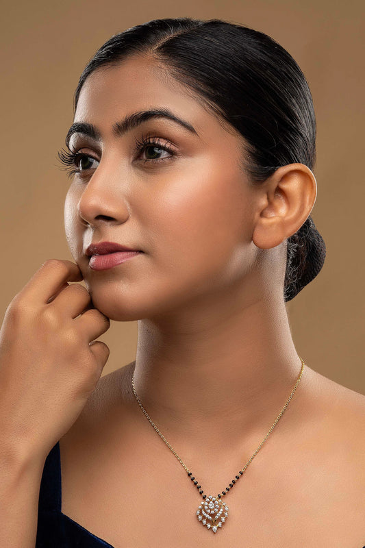 925 Silver Tulip Mangalsutra 