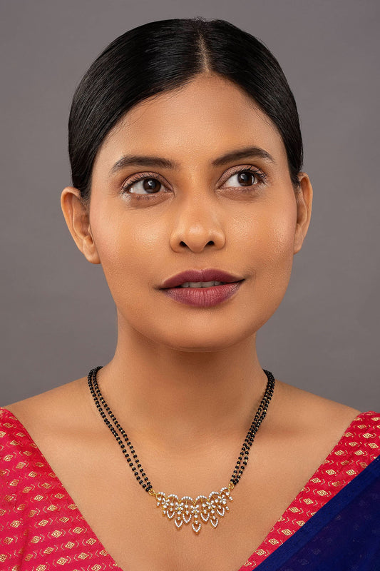 925 Silver Viren Double Line Mangalsutra 