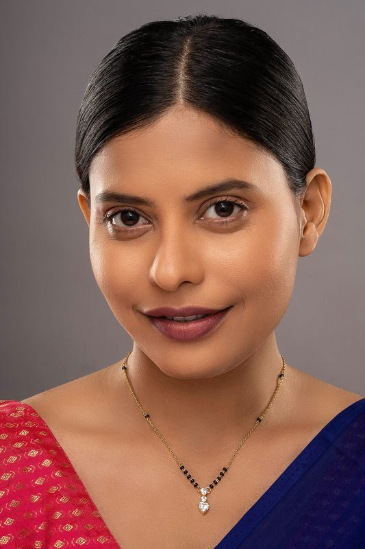 925 Silver 3 Tier Heart Mangalsutra 
