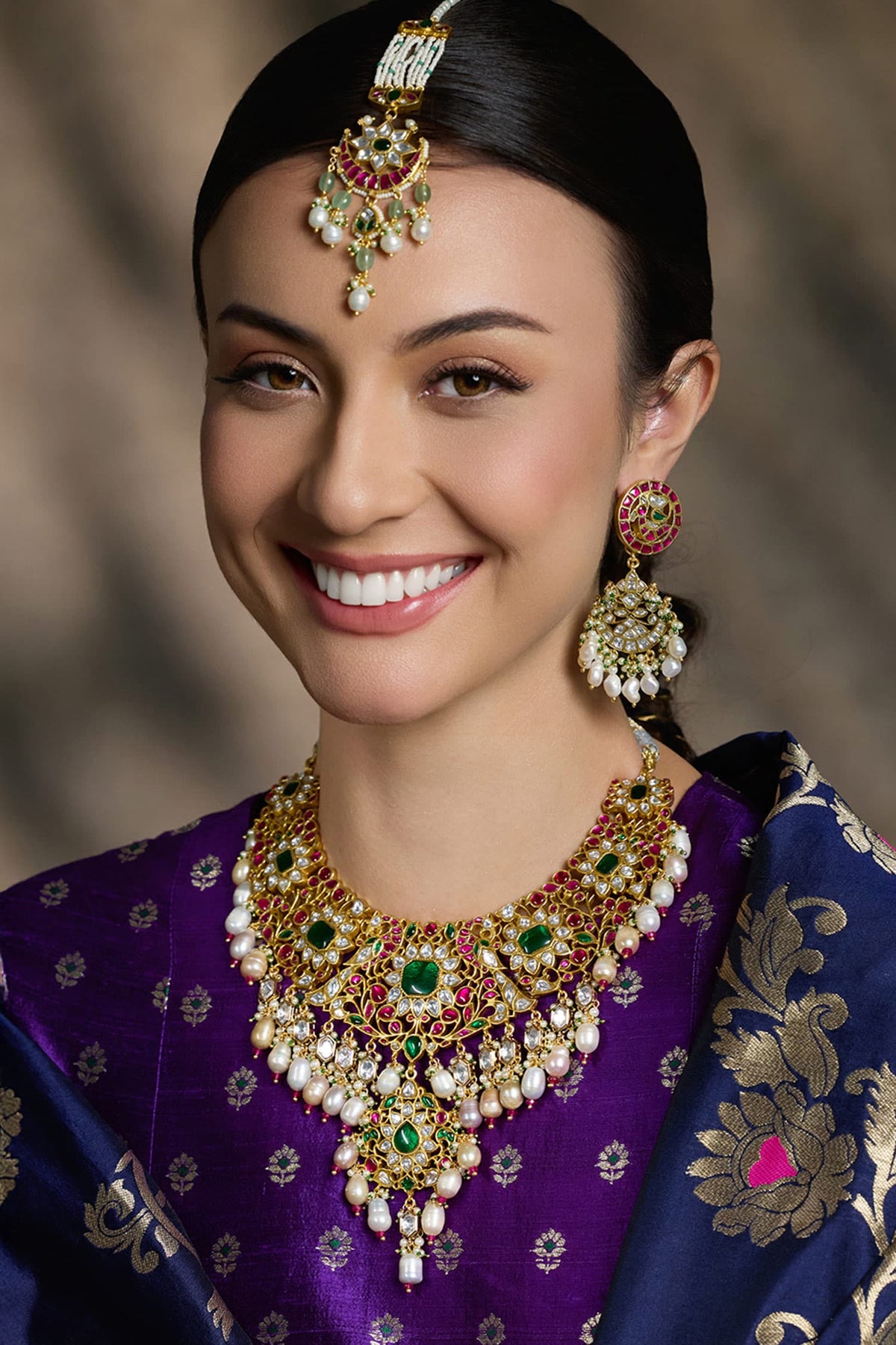 Royal Bridal Polki Embellished Necklace Set 