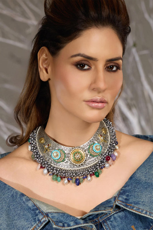 Boho Maharani Choker Necklace 
