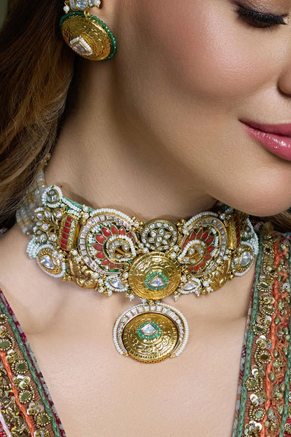 Antique Celestial Charm Necklace Set 