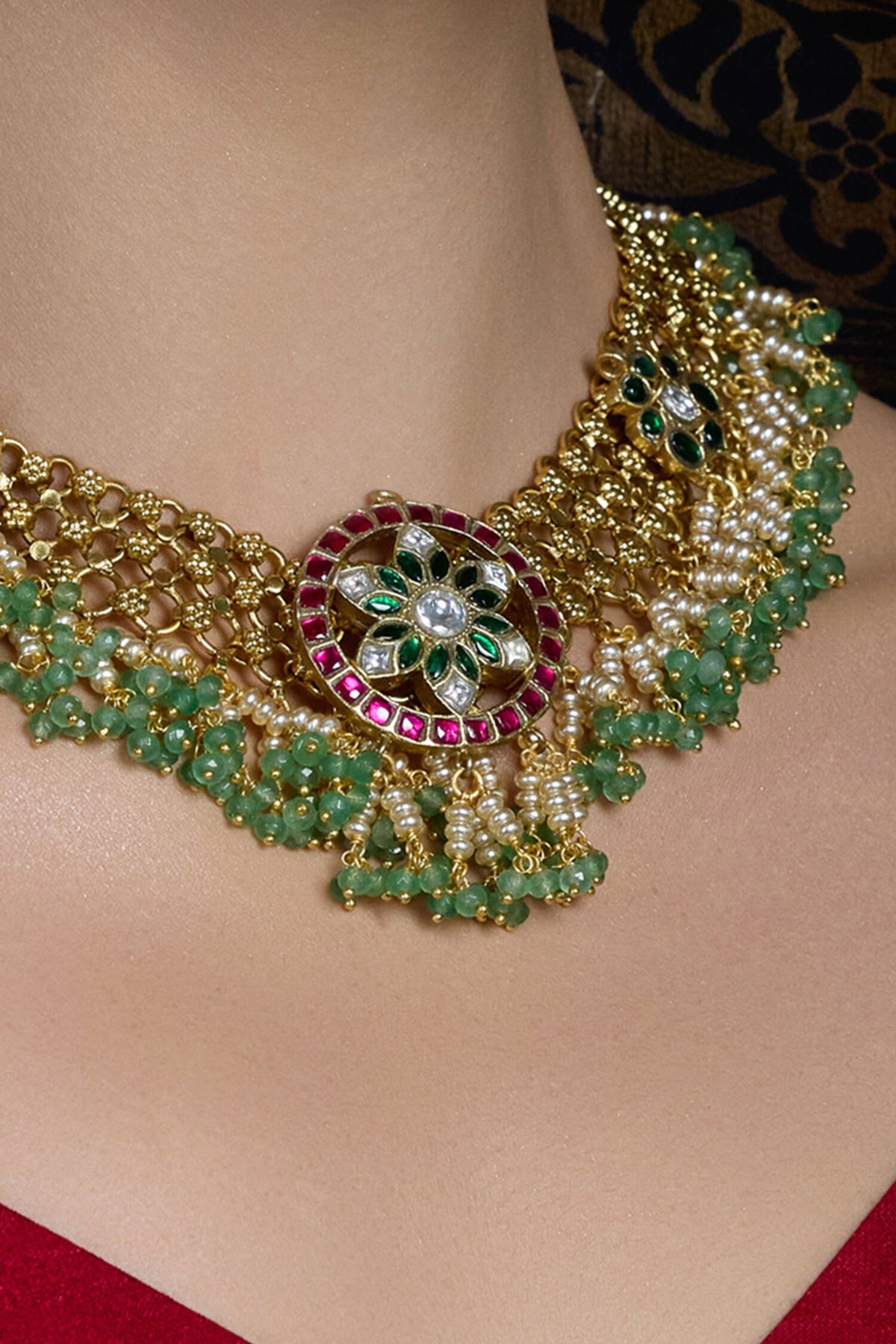 Suvarna Shaadi Embellished Necklace Set 