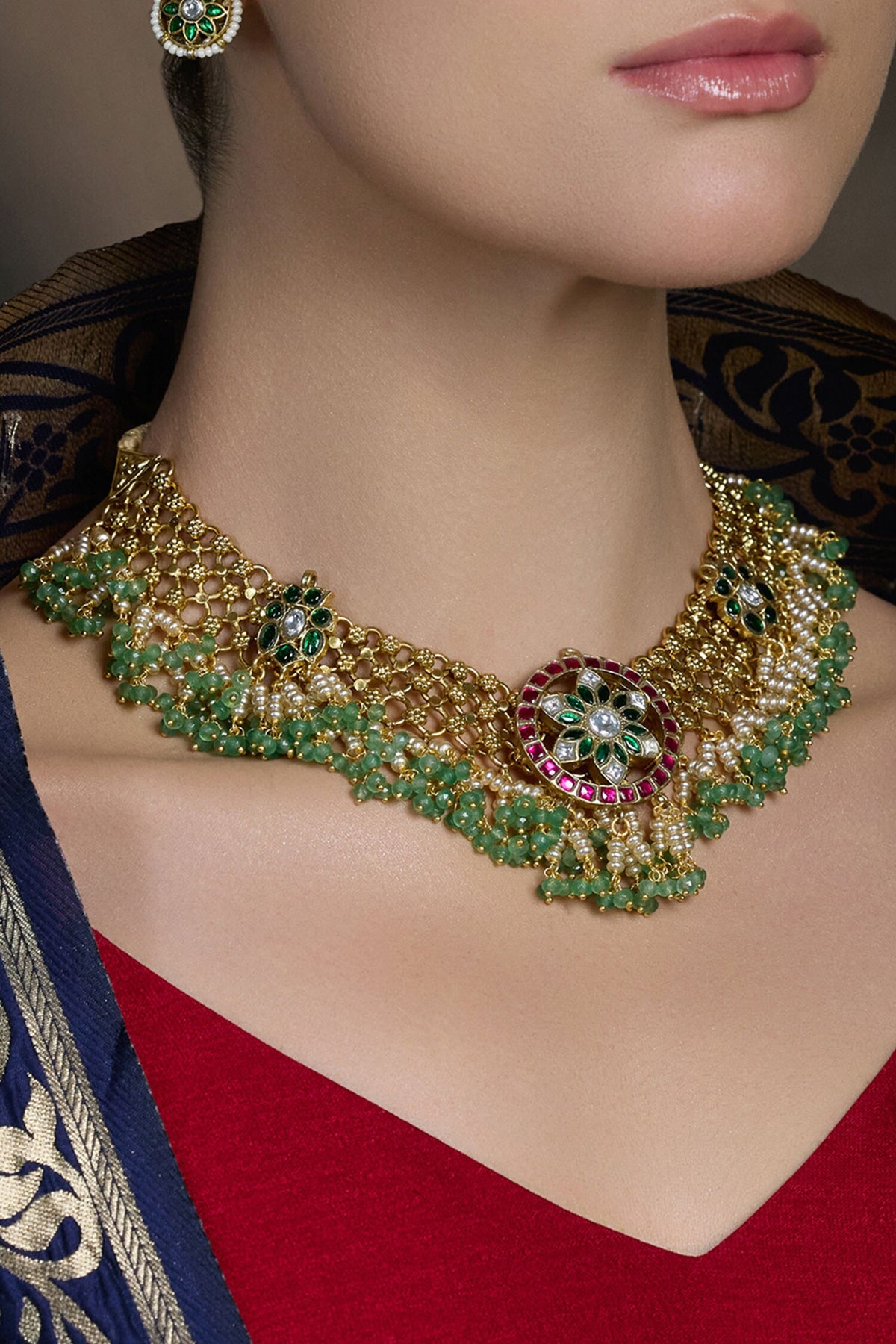 Suvarna Shaadi Embellished Necklace Set 