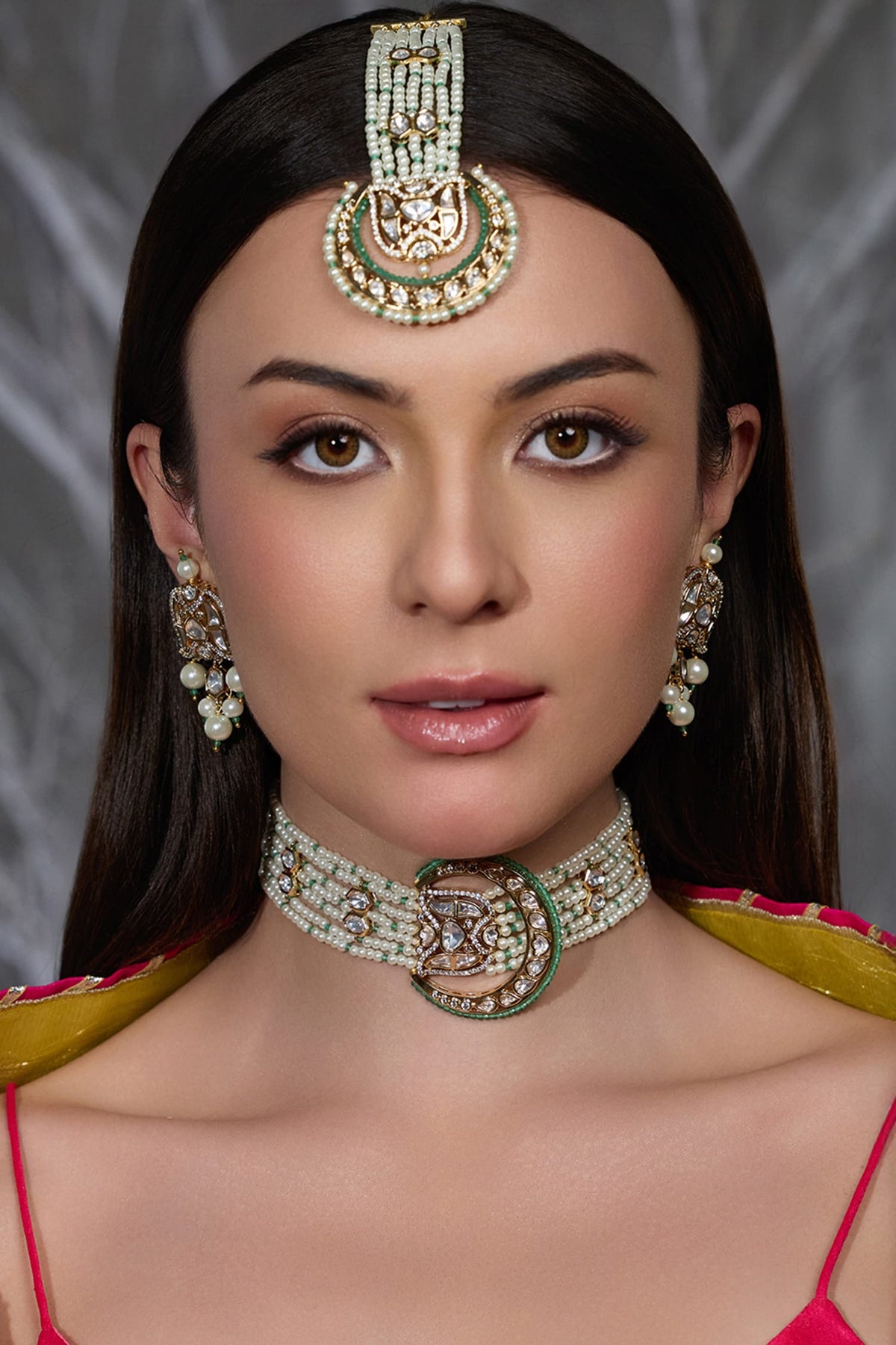 Divine Dazzle Embellished Bridal Necklace Set 