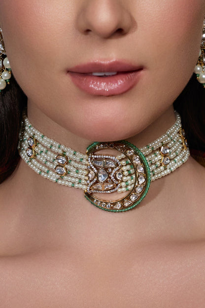 Divine Dazzle Embellished Bridal Necklace Set 