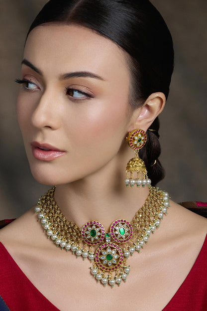 Meher Malika Embellished Bridal Necklace Set 