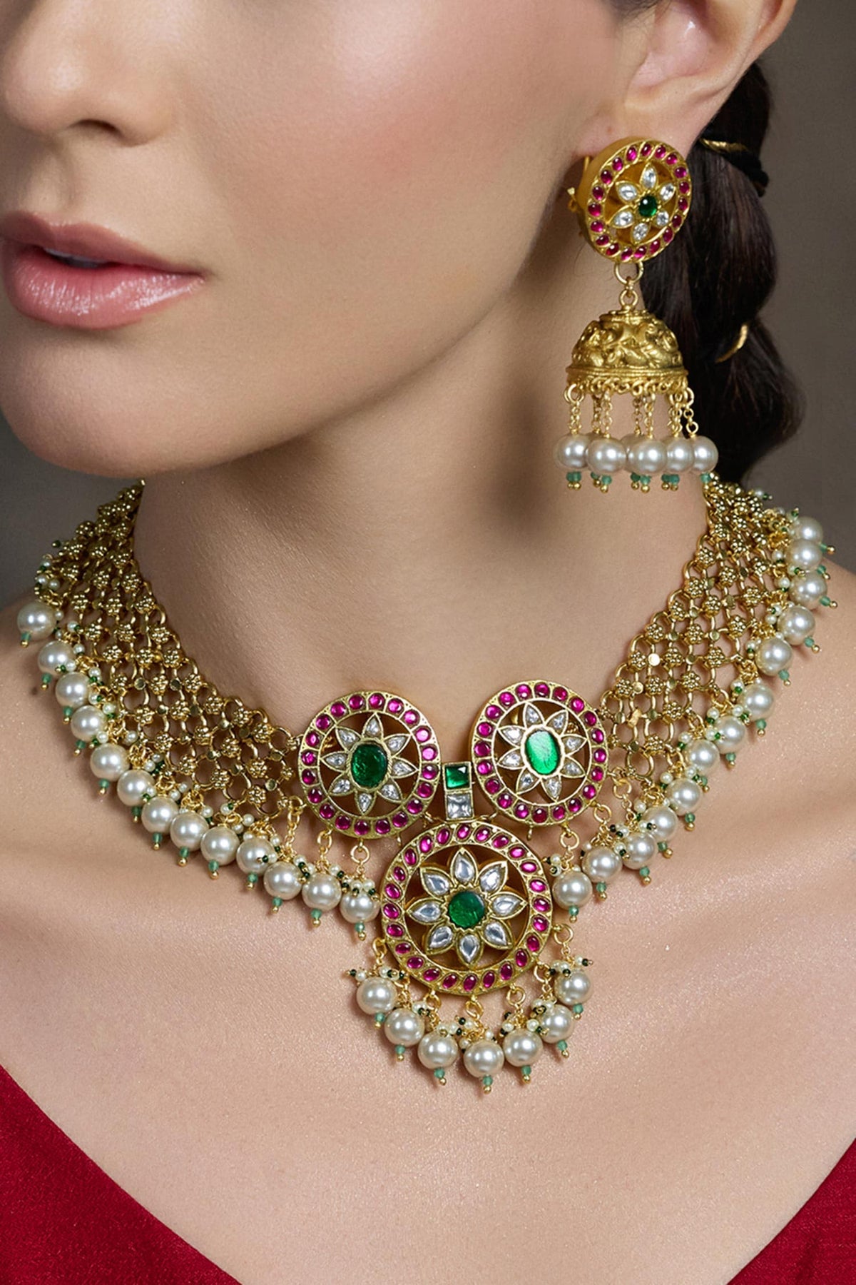 Meher Malika Embellished Bridal Necklace Set 