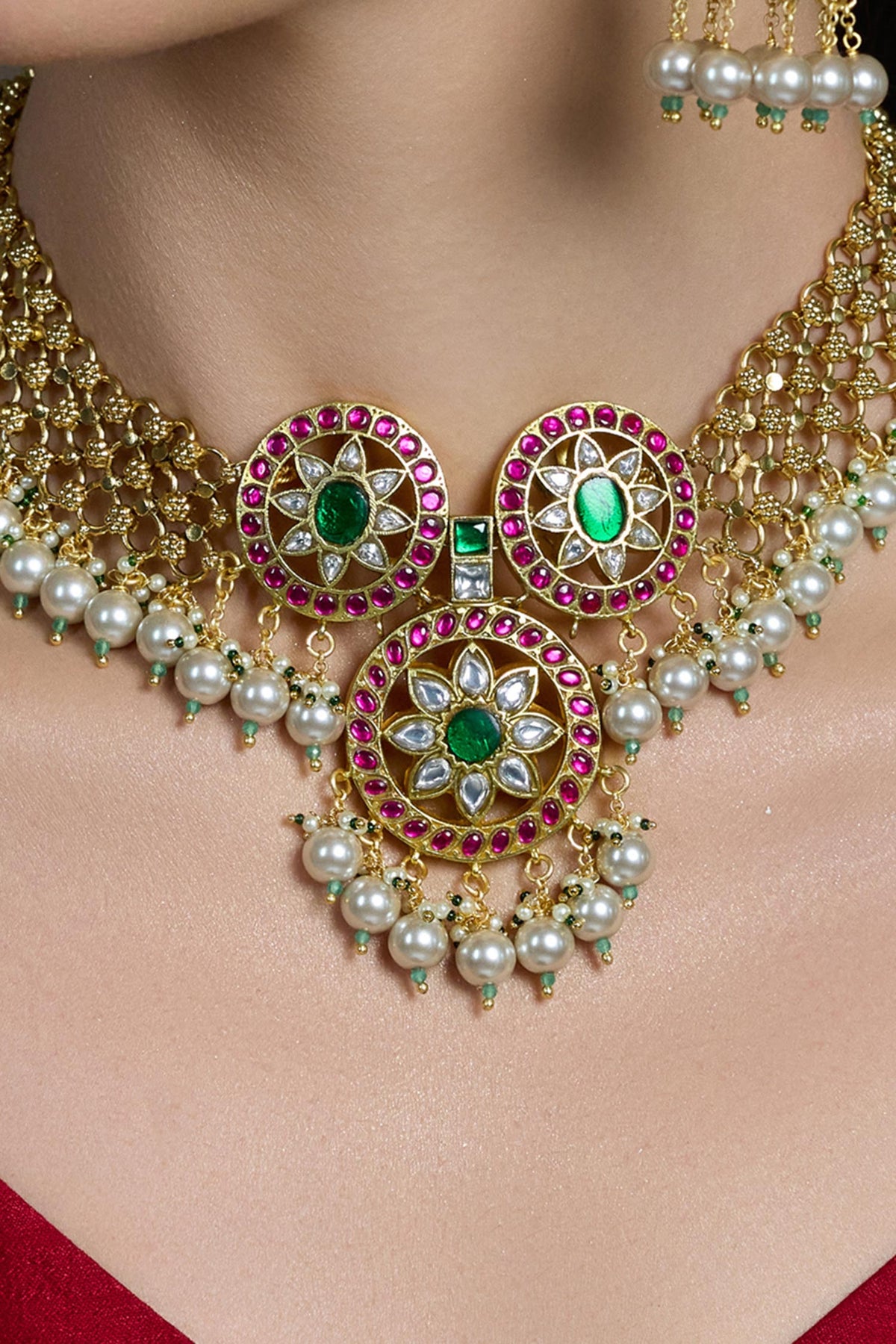 Meher Malika Embellished Bridal Necklace Set 