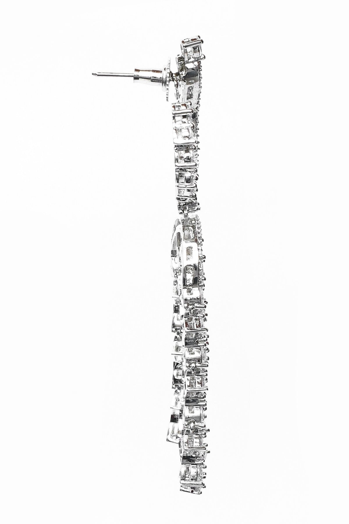 Stone Embellished Chandbali Drop Earrings 
