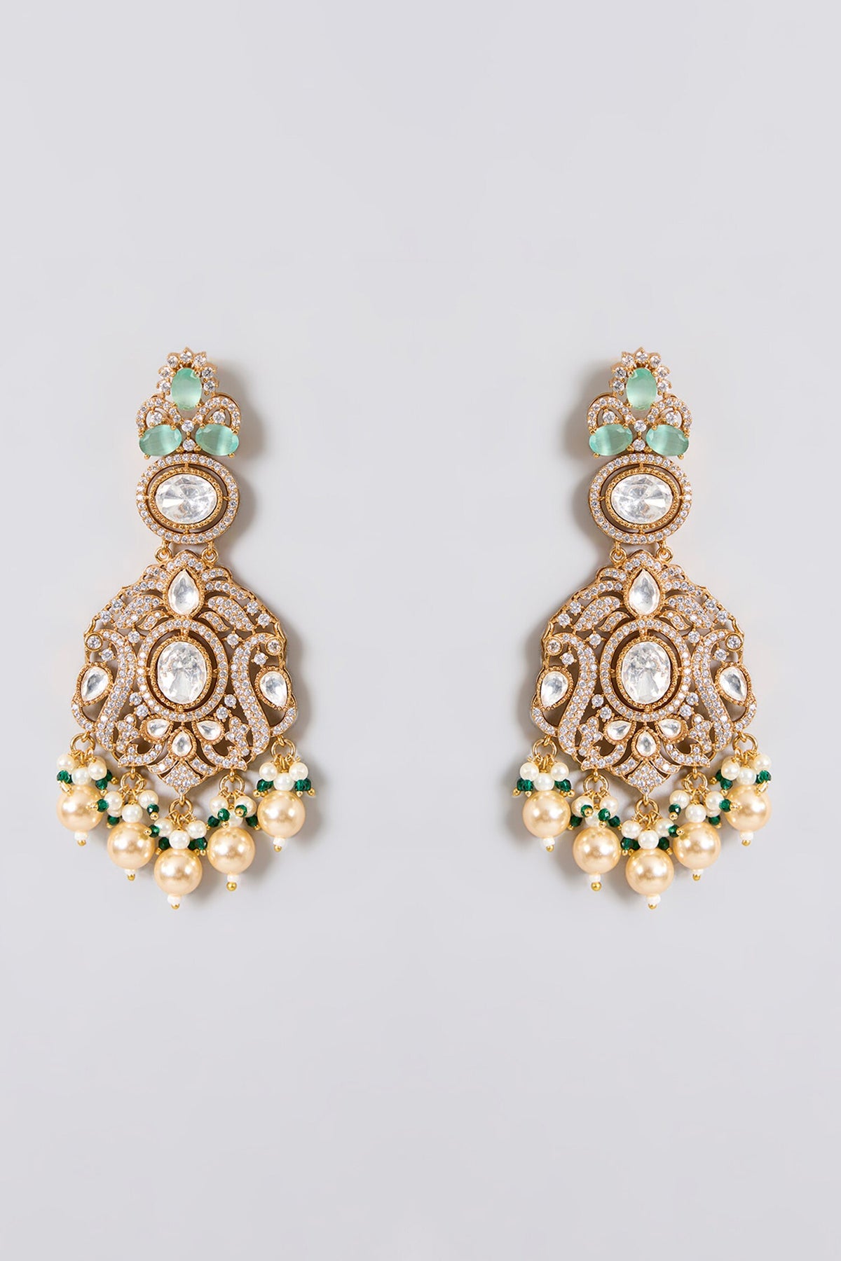 Kundan Polki Pendant Necklace Set 