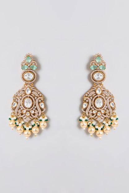 Kundan Polki Pendant Necklace Set 