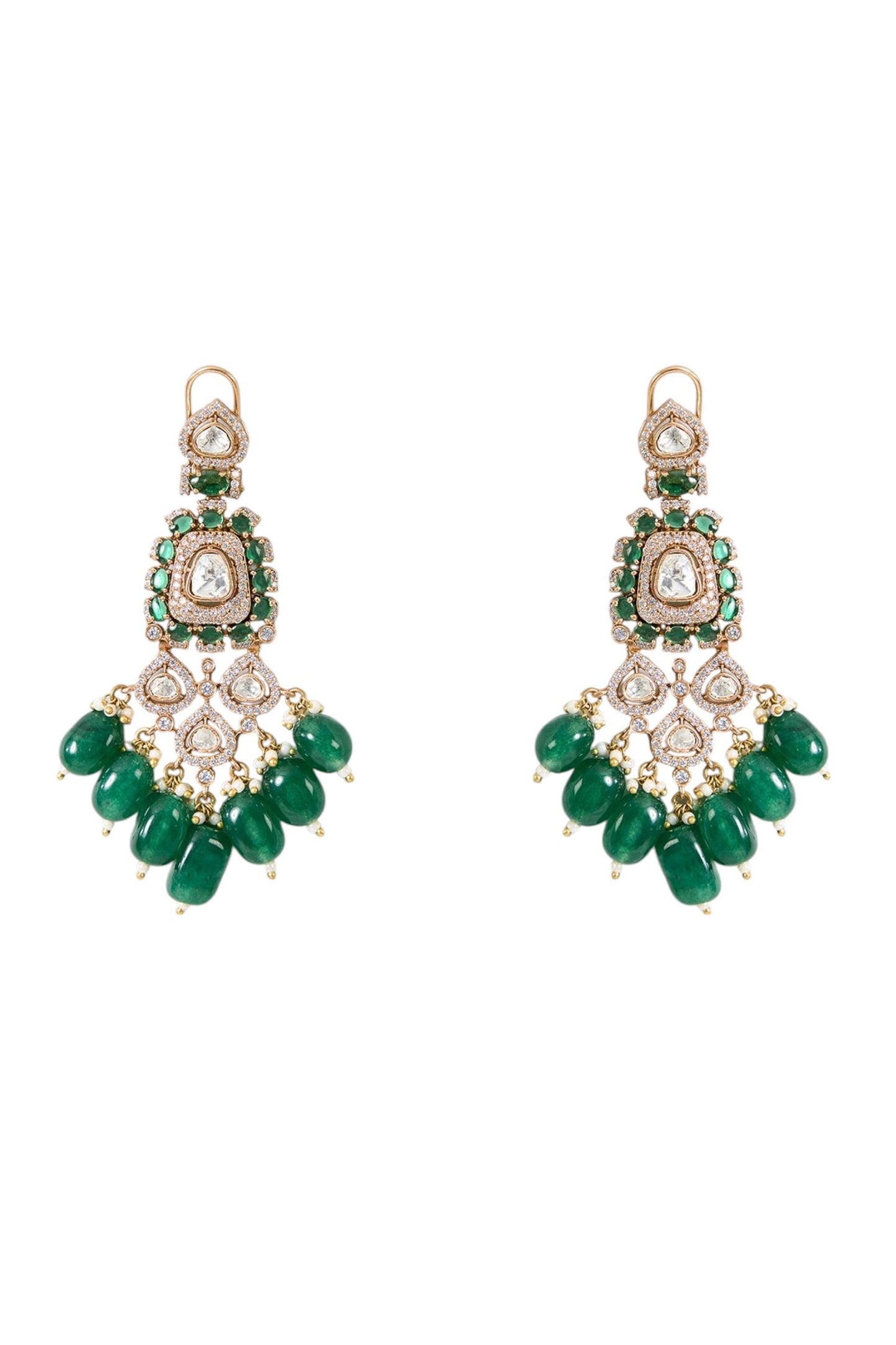 Kundan Polki & Emerald Bead Choker Set 