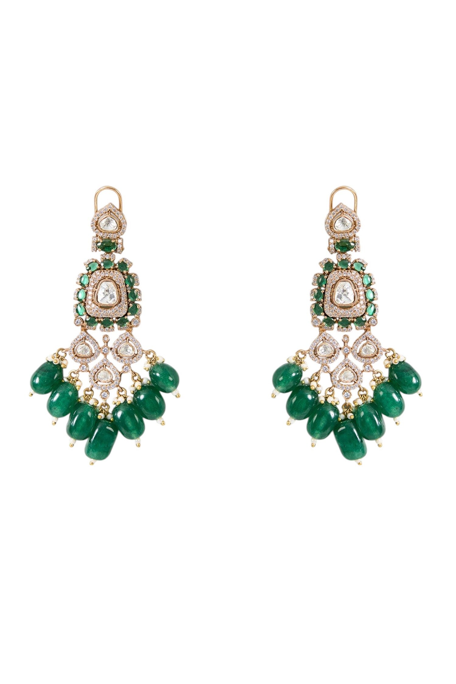 Kundan Polki & Emerald Bead Choker Set 