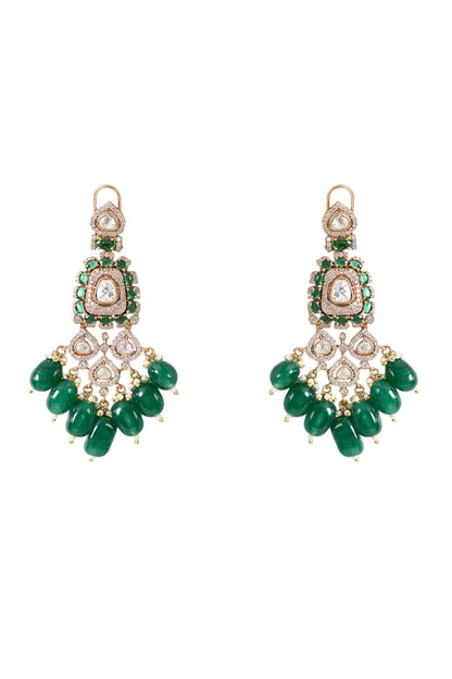 Kundan Polki & Emerald Bead Choker Set 