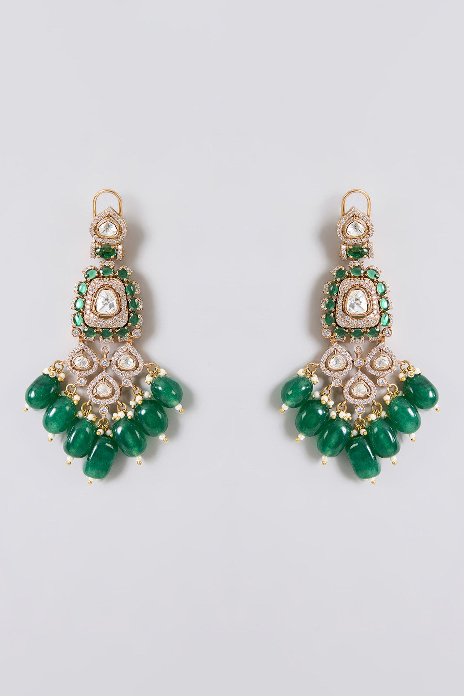 Kundan Polki & Emerald Bead Choker Set 