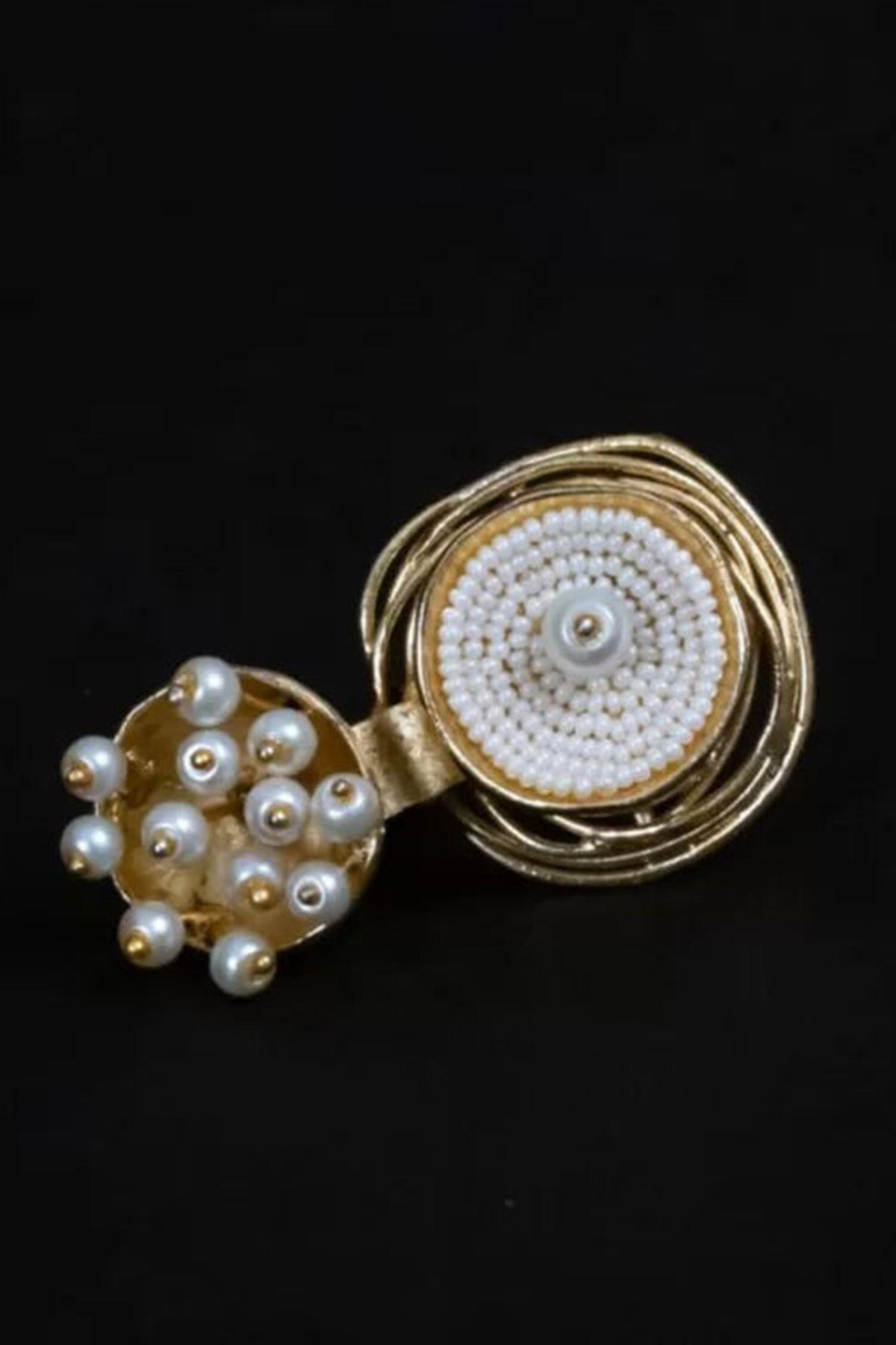 Vatti Pearl & Bead Embellished Ring 