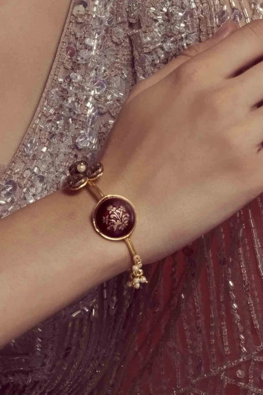 Antique Hasdi Floral Motif Bracelet 