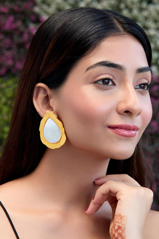 Droplet Gold Plated Earrings 